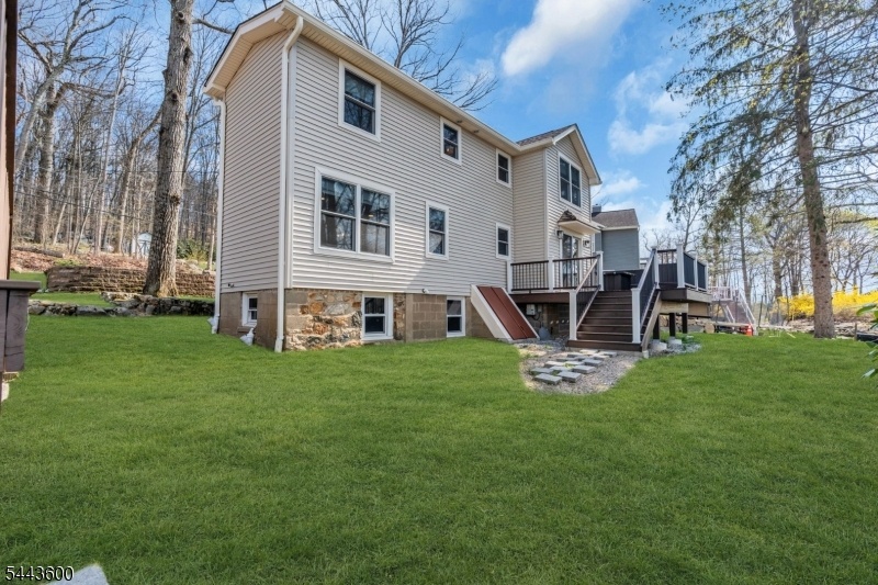 View to deck and yard