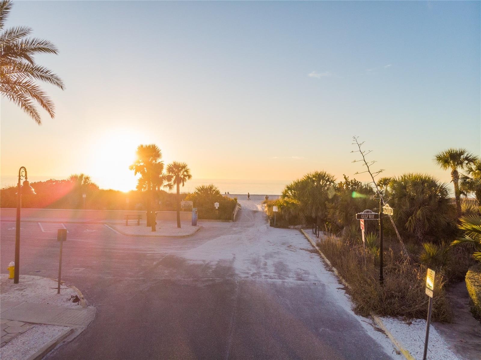 Sunset View From Beach Access.