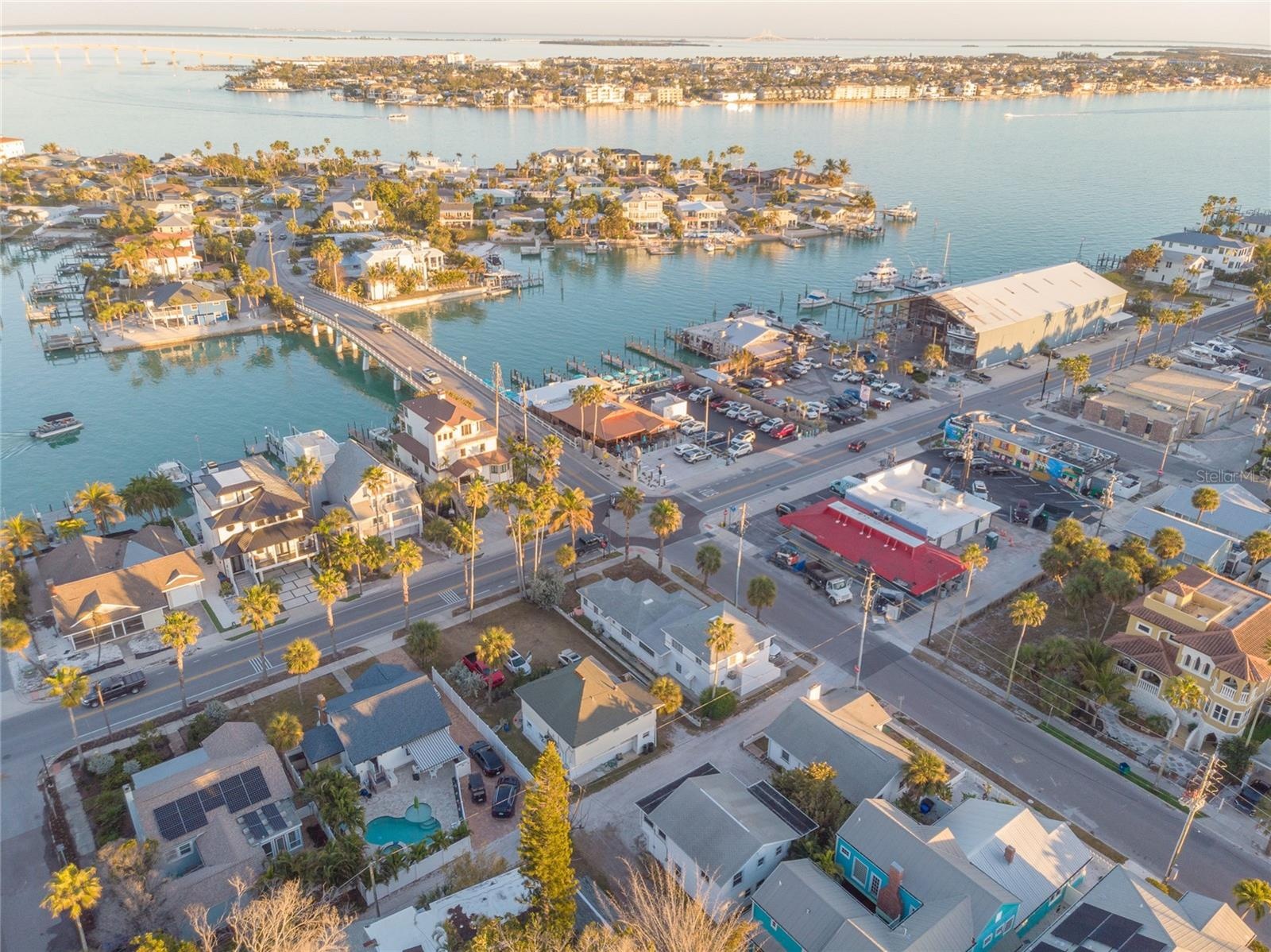 Aerial View Showing Property's Proximity to water.