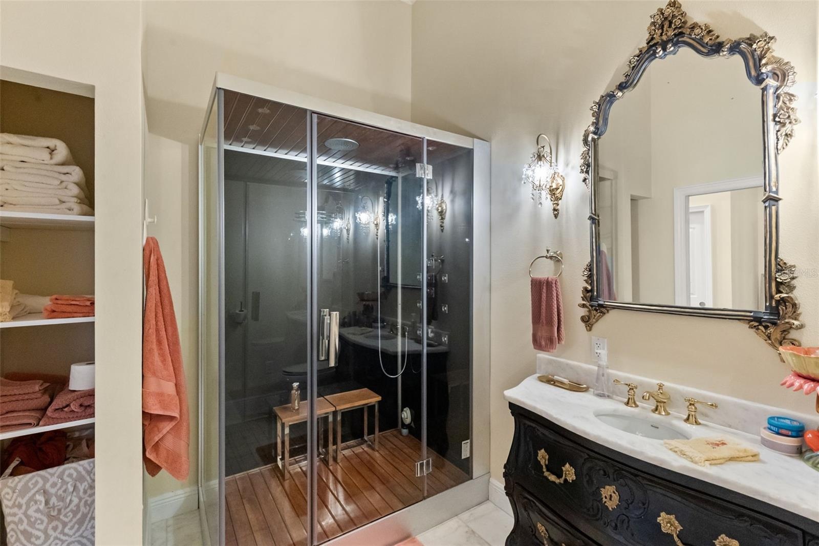 Steam shower off Master Suite