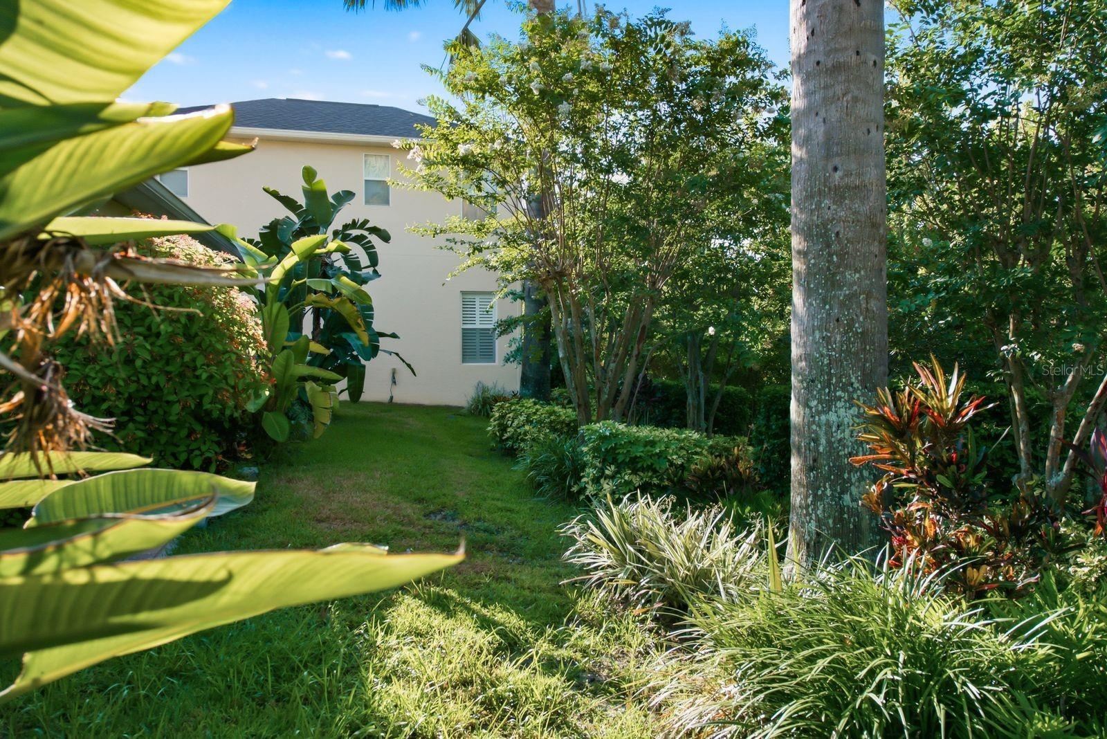 Lush landscaping