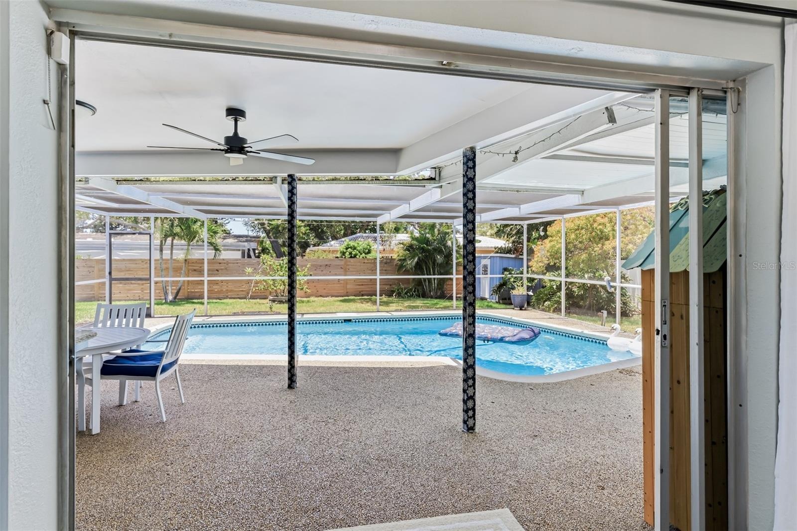 Doors open all the way to allow seamless indoor/outdoor living