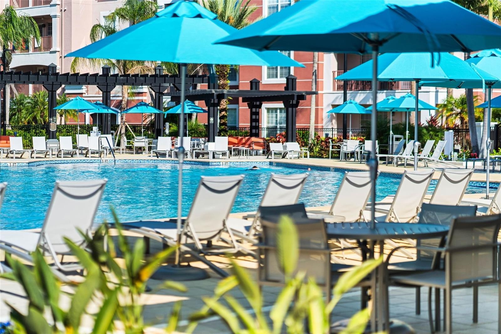 Pool by clubhouse