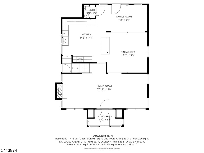 Floor plan - main level