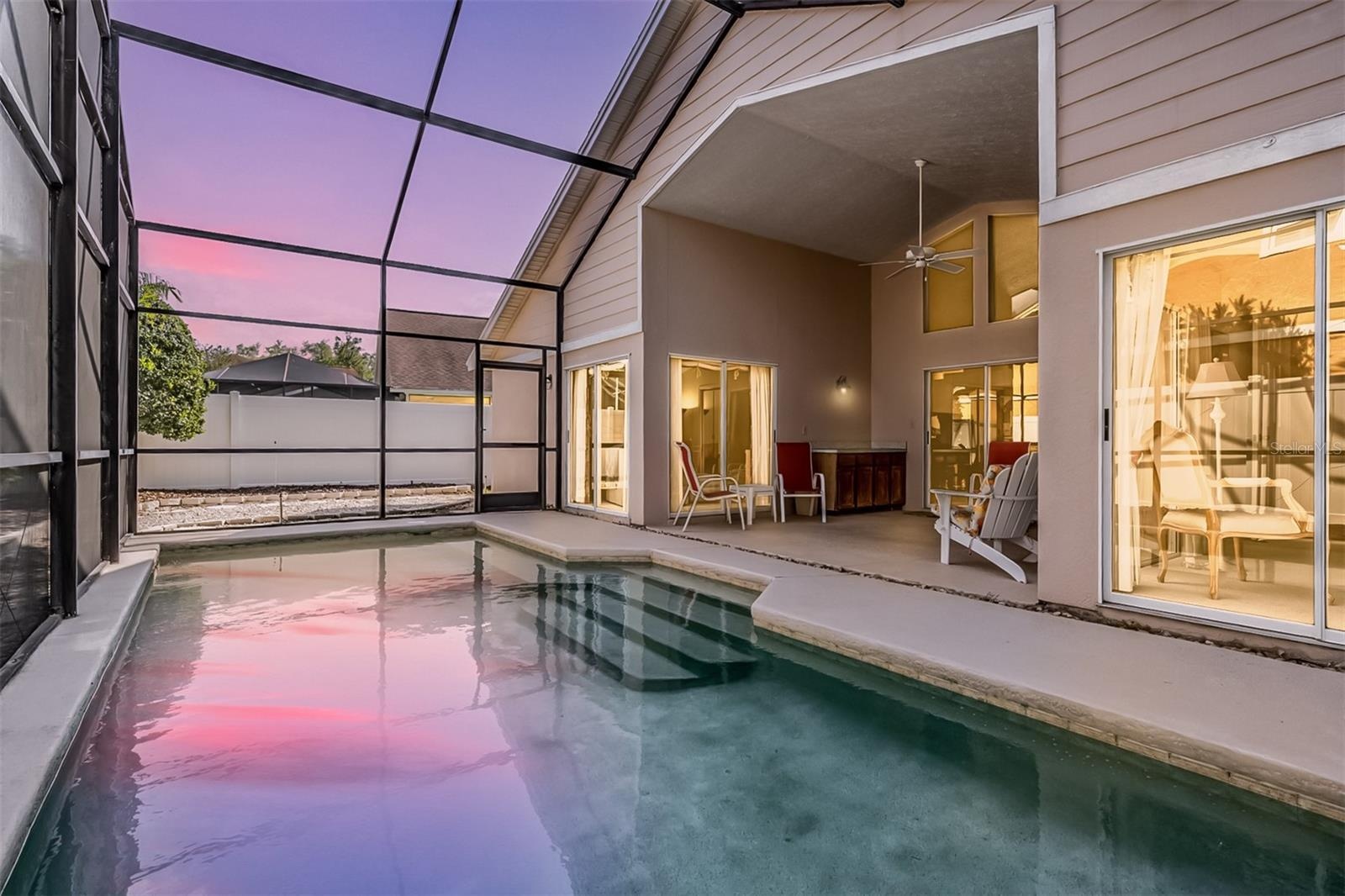 Pool and covered area