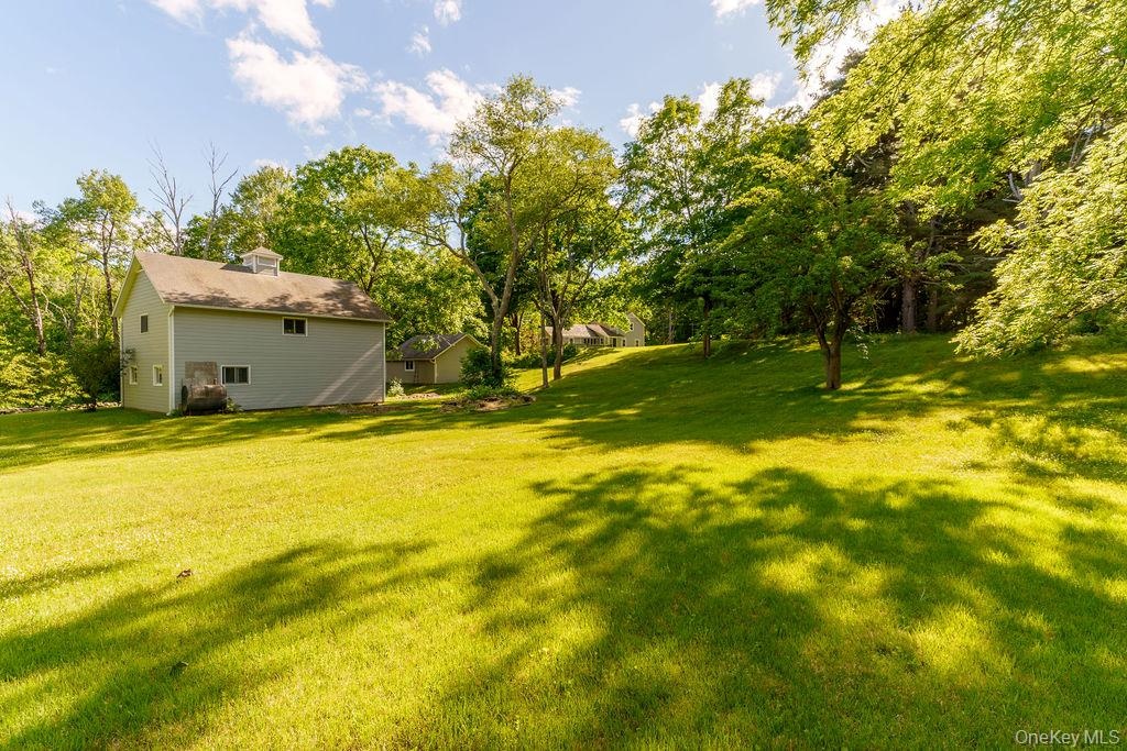 View from pond towards house.