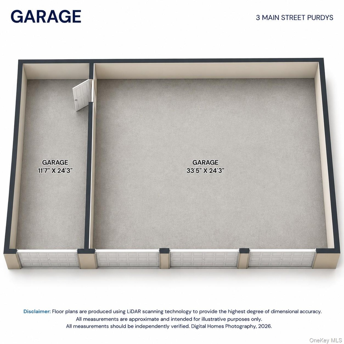 Floor Plan of the 4 Car Detached Garage