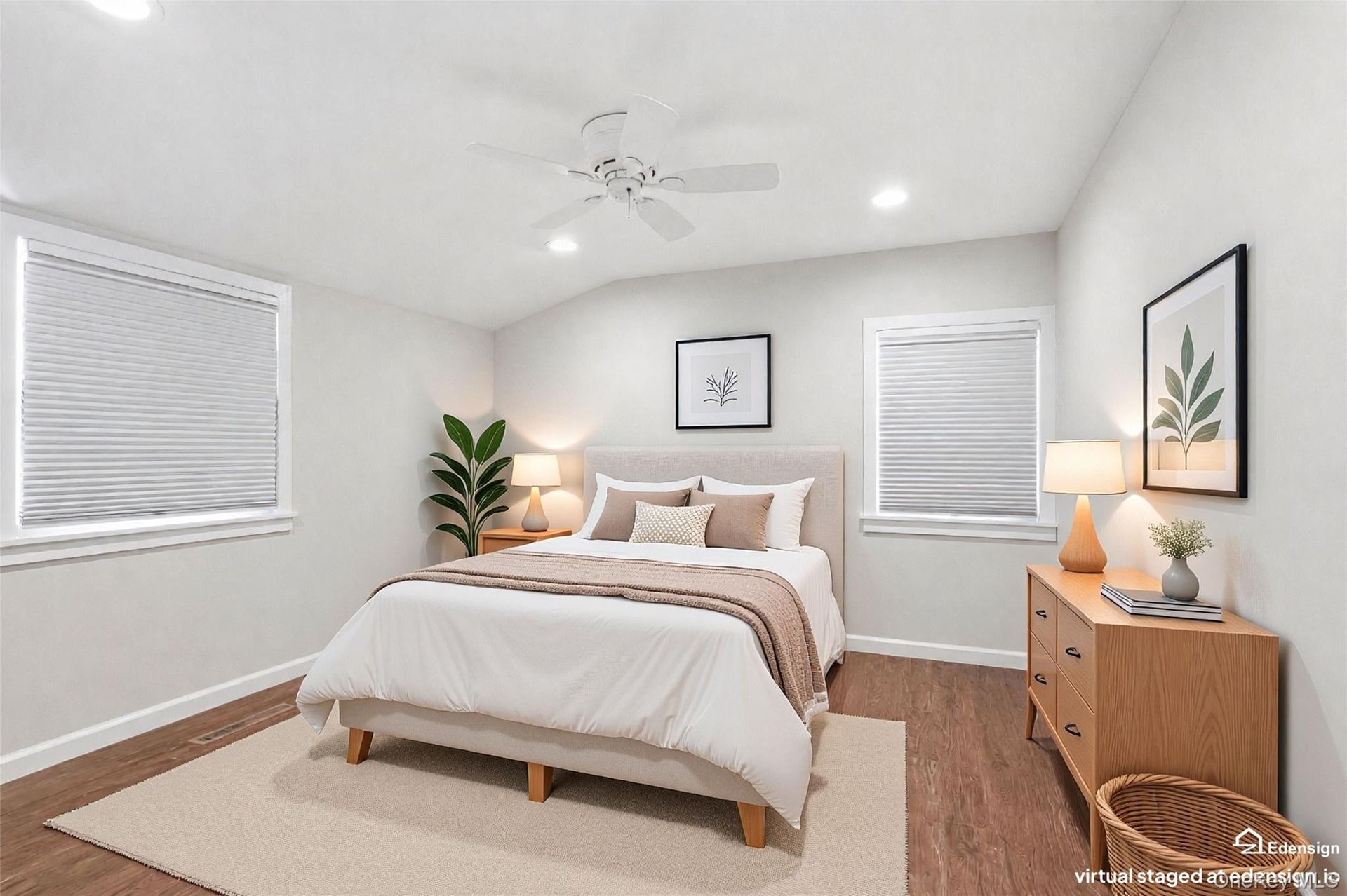 First Bedroom is virtually staged