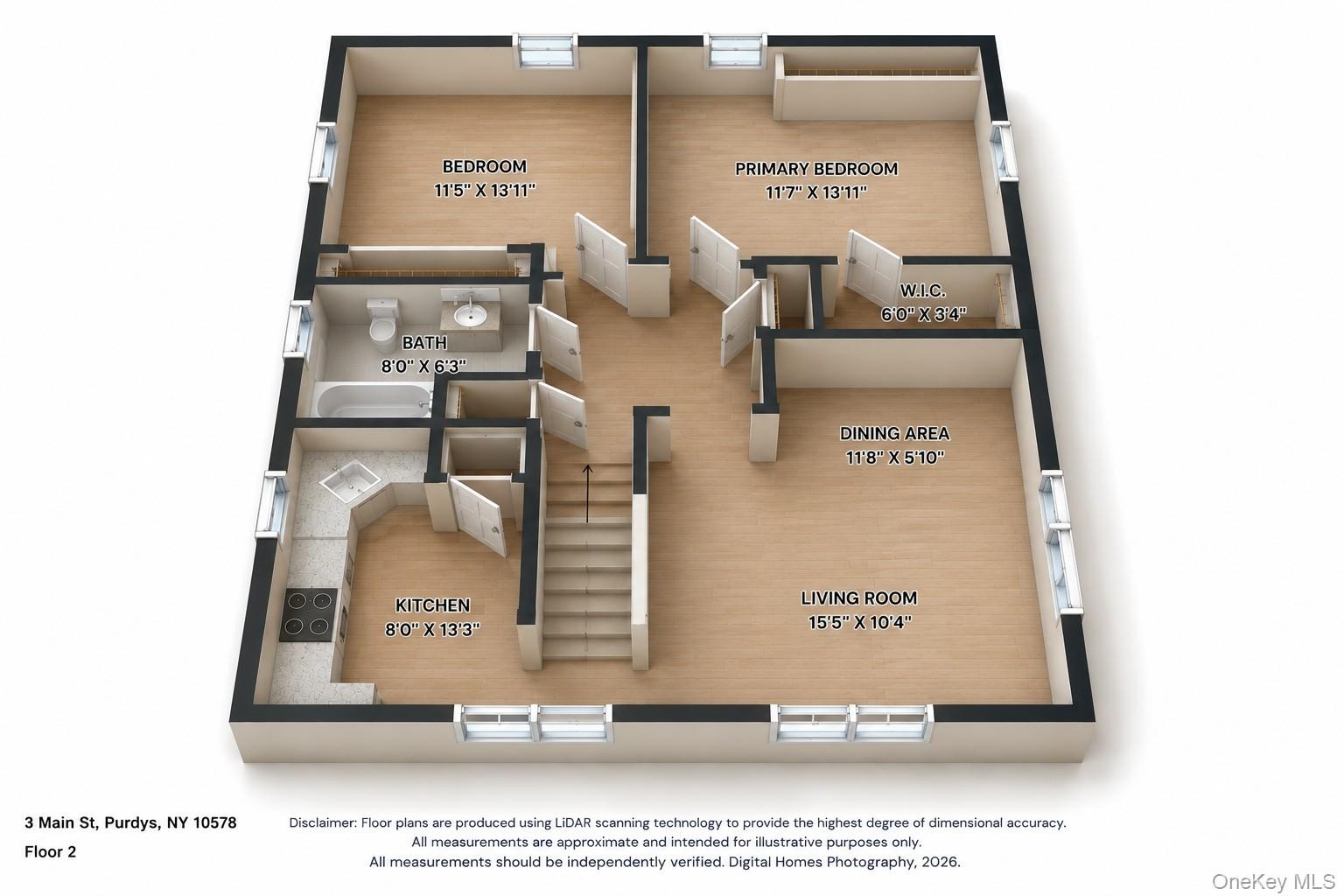 Floor Plan Layout of the Apartment above the Post Office.