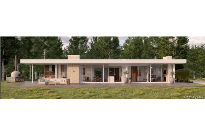 Front view - example of customizable modern house to be built