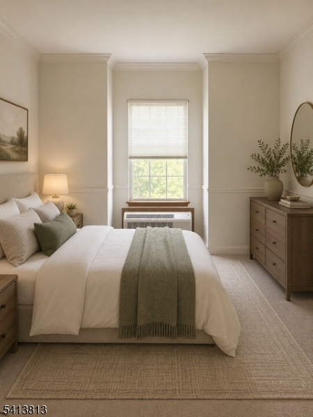 Virtually staged Master Bed