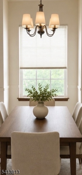 Virtually staged Dining Room