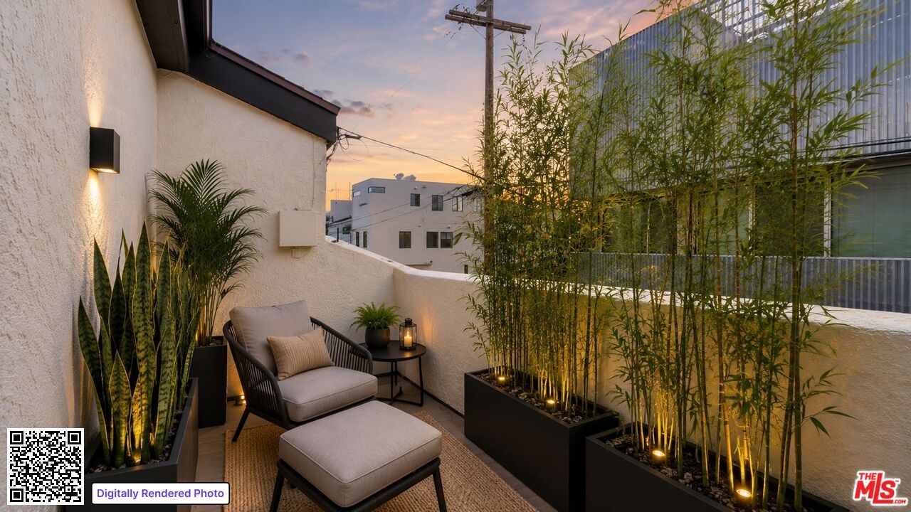 An additional outdoor balcony