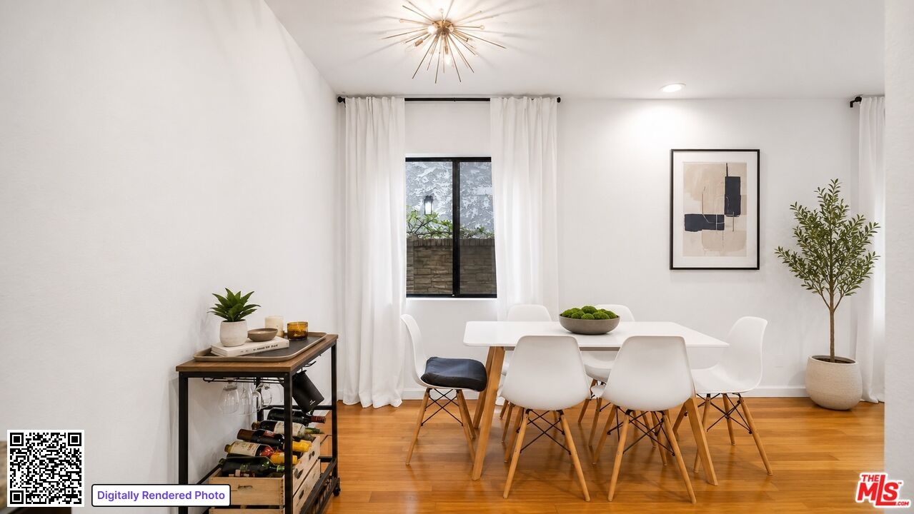 A dedicated dining area provid