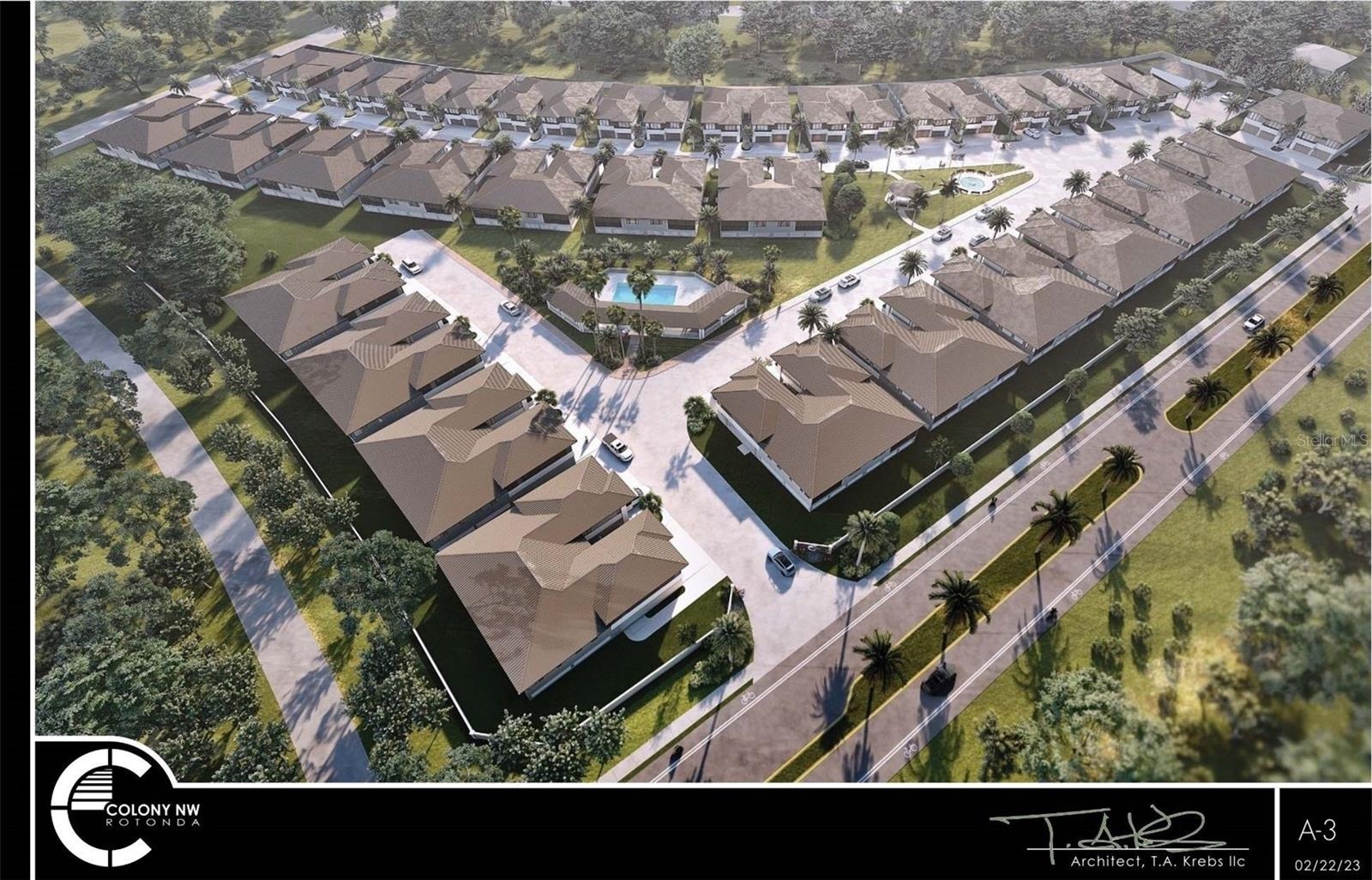 Rendition of site build proposal, Community of Villas