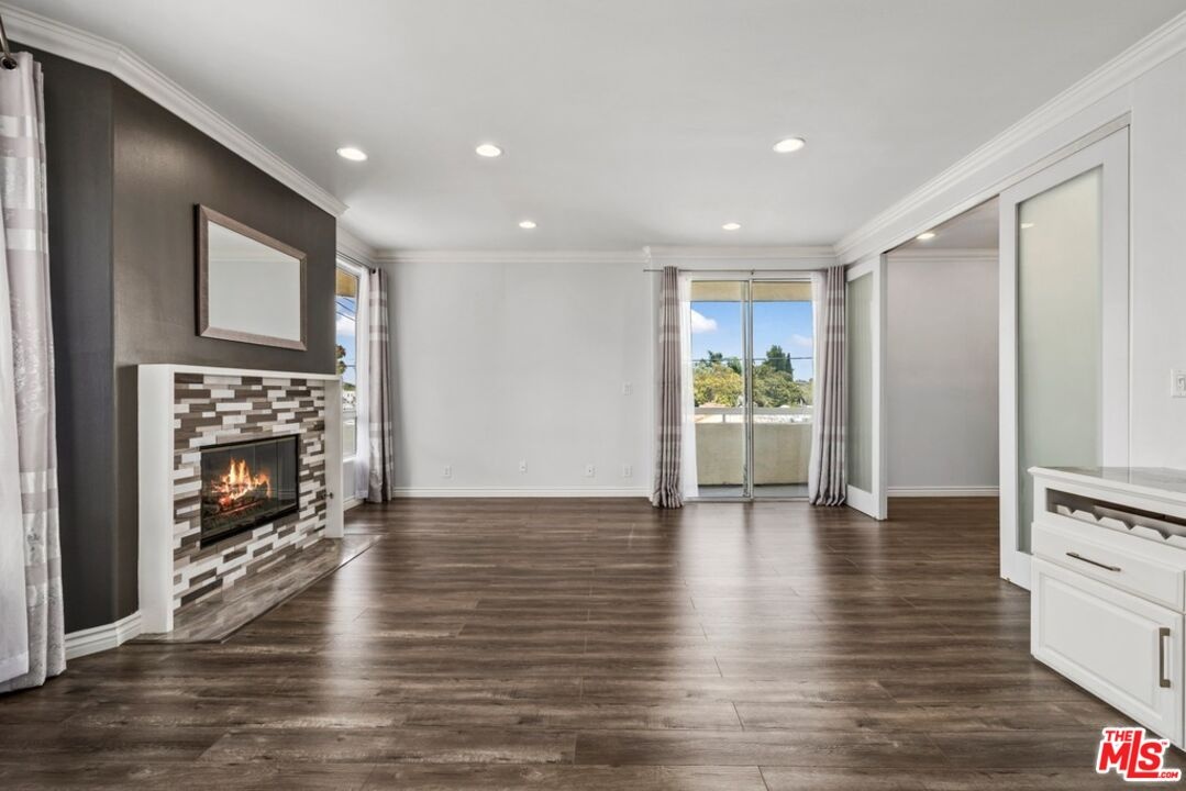 Living Room with a Fireplace