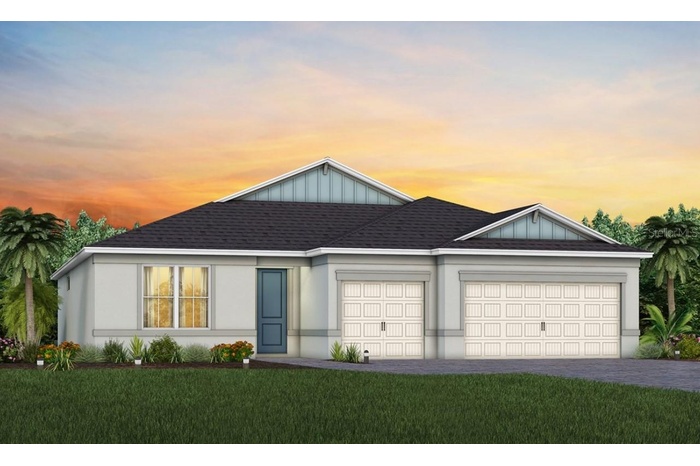 Exterior Design. Artistic rendering for this new construction home. Pictures are for illustrative purposes only. Elevations, colors and options may va