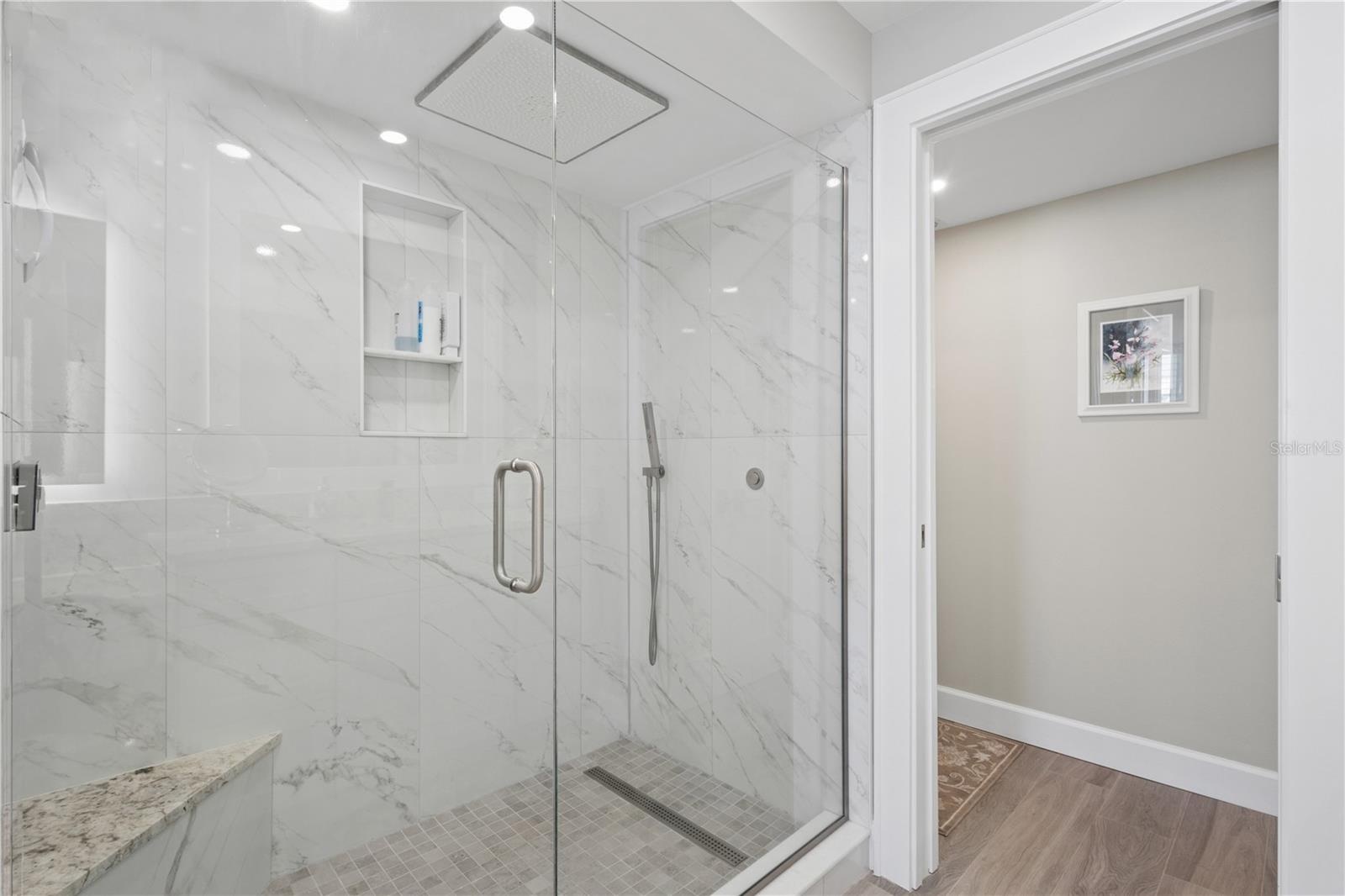 Large walk-in shower