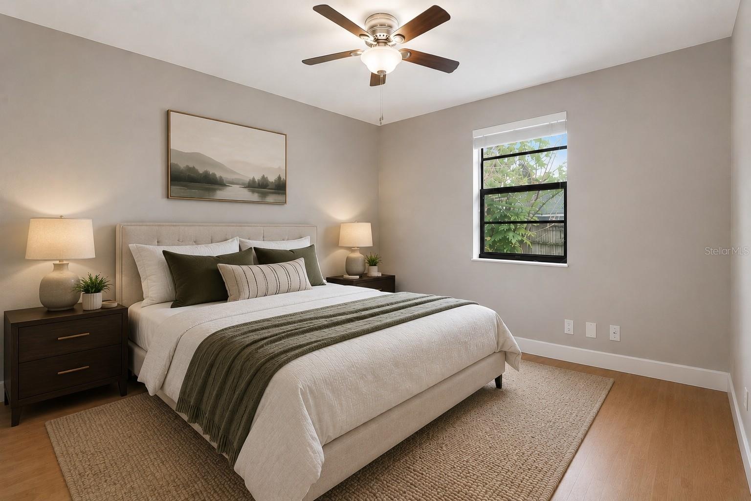 Virtually Stagged Secondary Bedroom