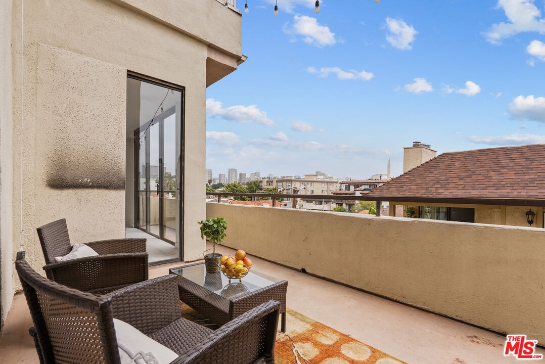Balcony off living room