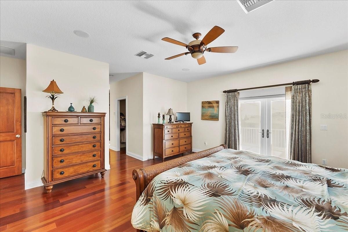 Second floor large bedroom facing west with ensuite bath and two closets