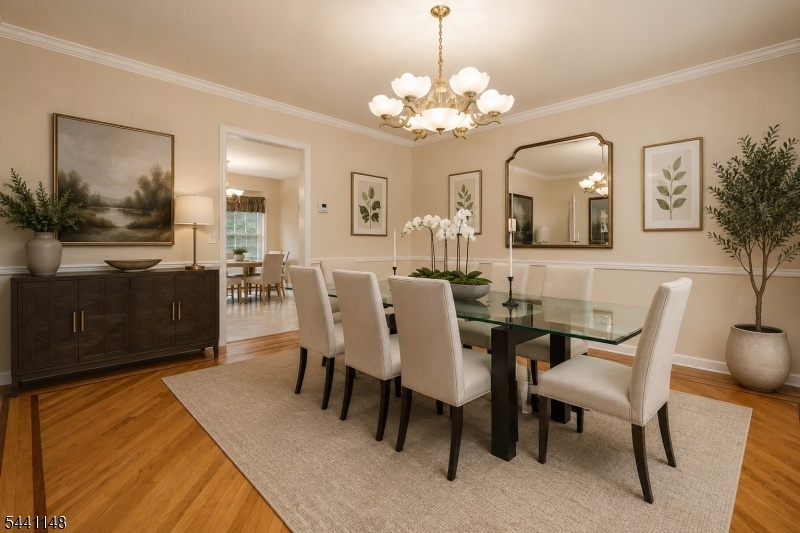 dining room staged
