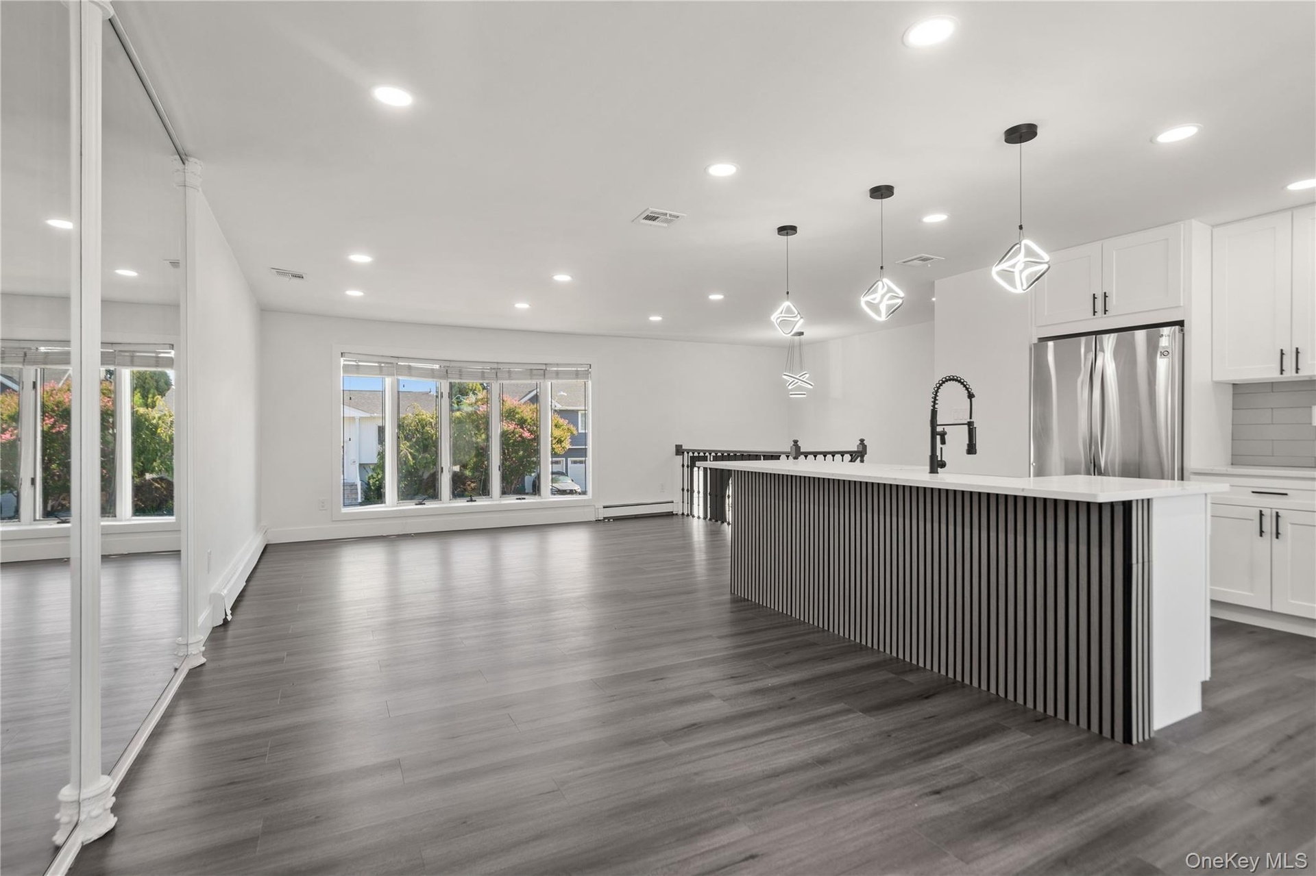 Renovated Kitchen with Dining Room & Living Room