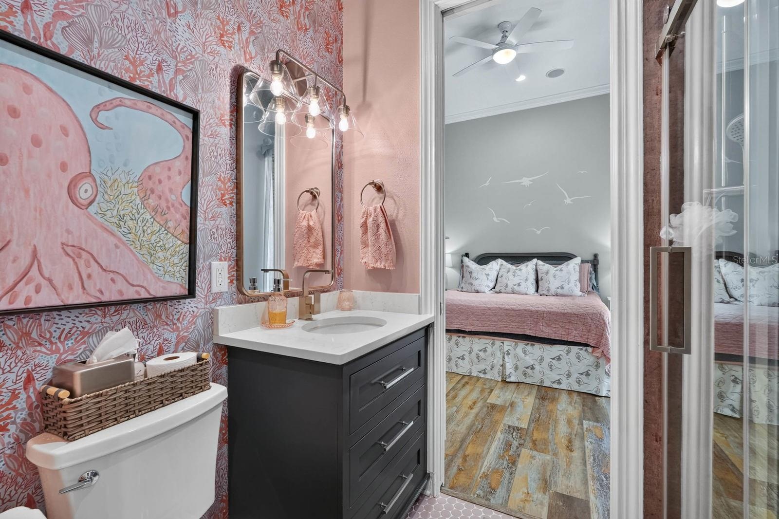 Private guest suite off courtyard.