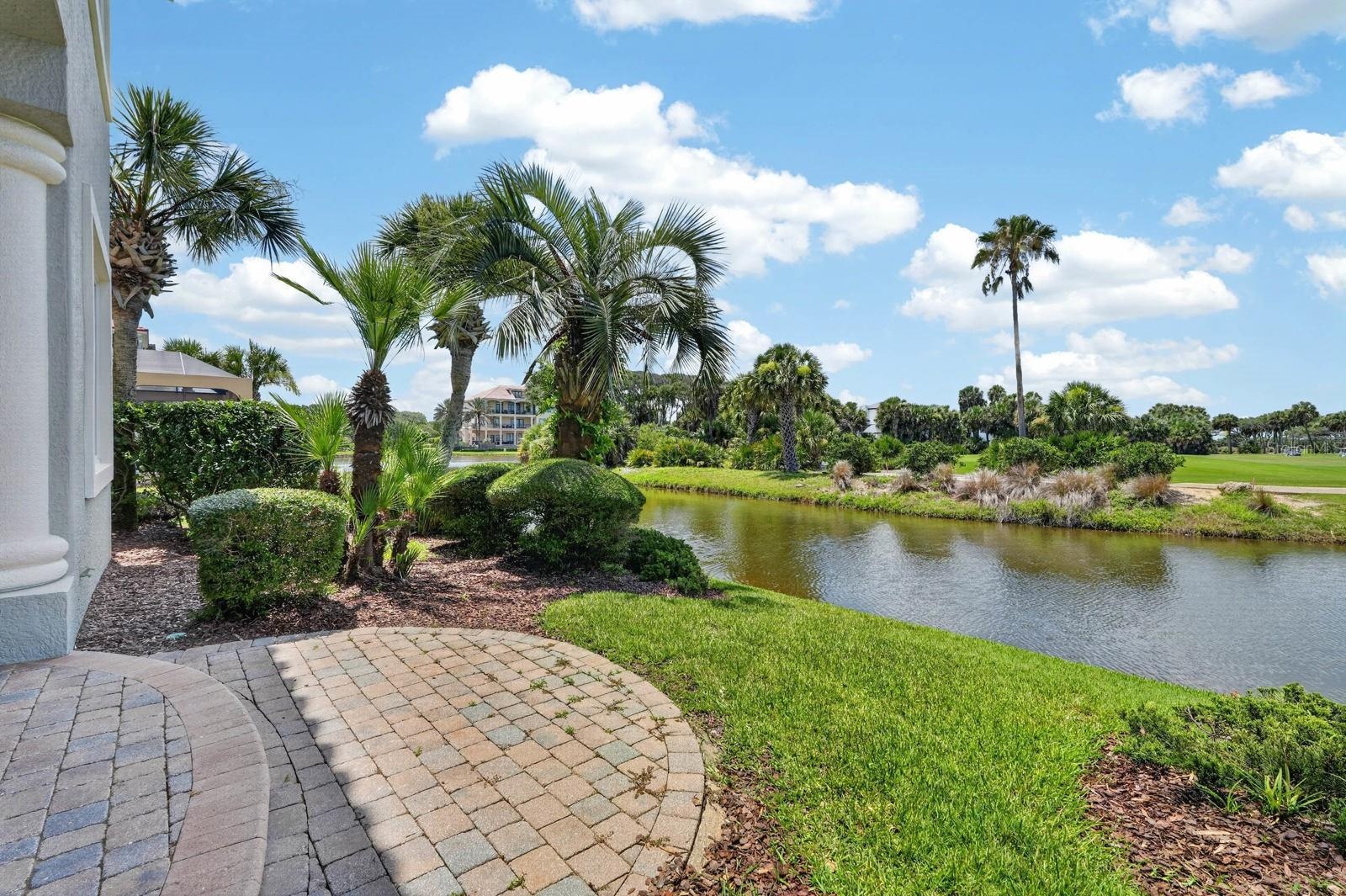 Lake and golf course views