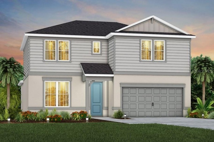 Exterior Design. Artistic rendering for this new construction home. Pictures are for illustrative purposes only. Elevations, colors and options may va