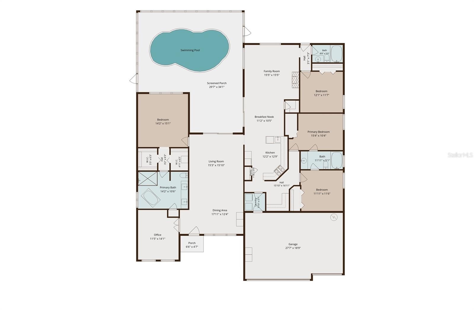room measurement are approx. and floor plan is only to assist the buyer and designed to show the layout of the home.