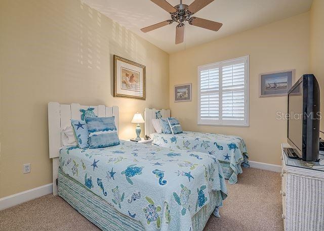 Third bedroom offers two twins.