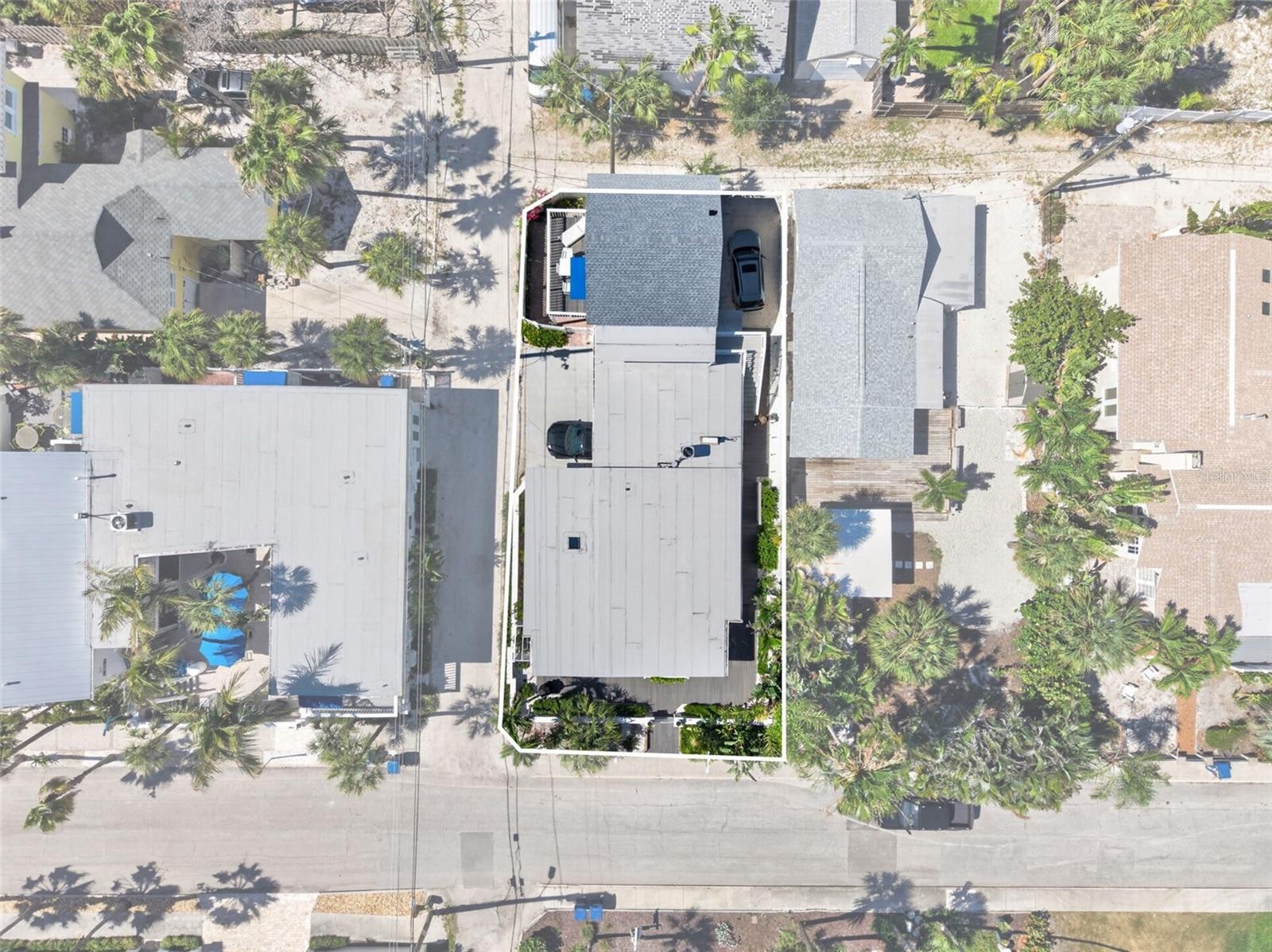 109 14th Ave Aerial View. Adjacent property to the right (East) offered with Triplex.