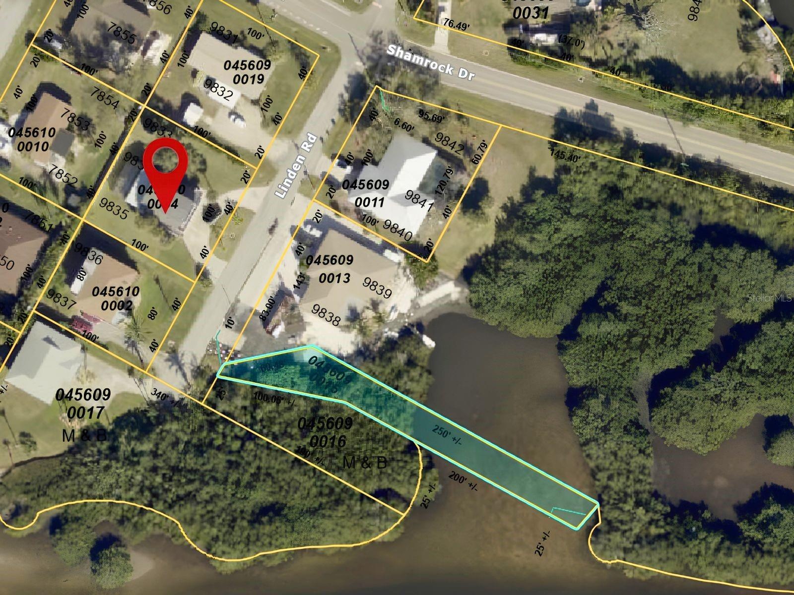 Map showing the home's location and secondary parcel