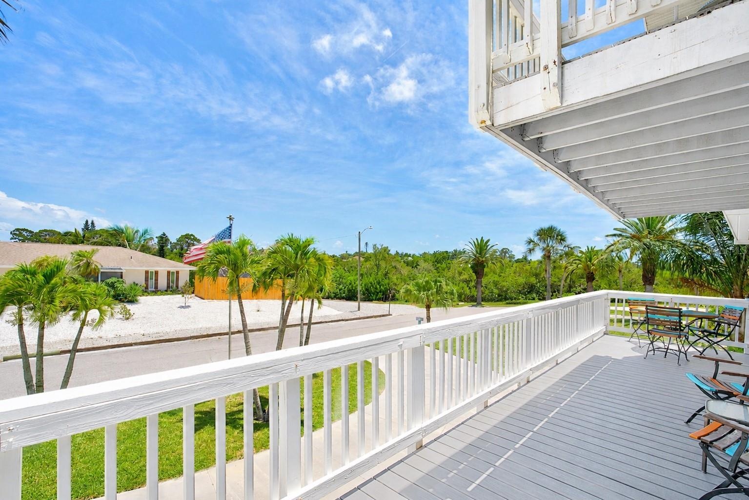 Largest front deck overlooking the neighborhood.