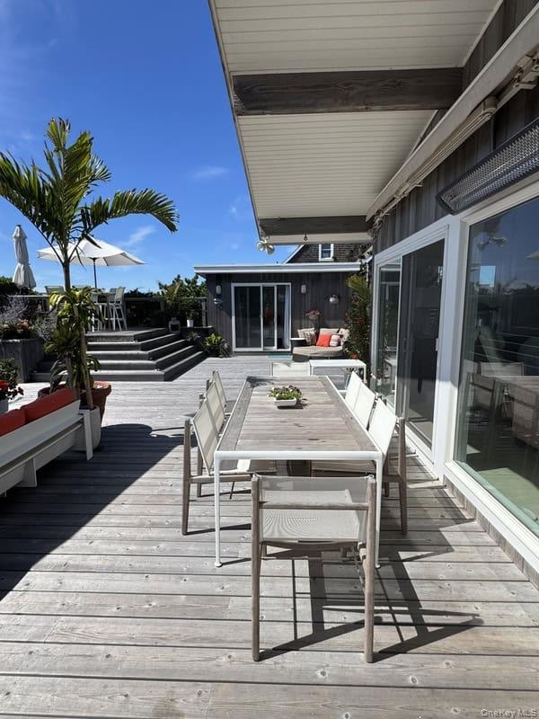 Outdoor dining area