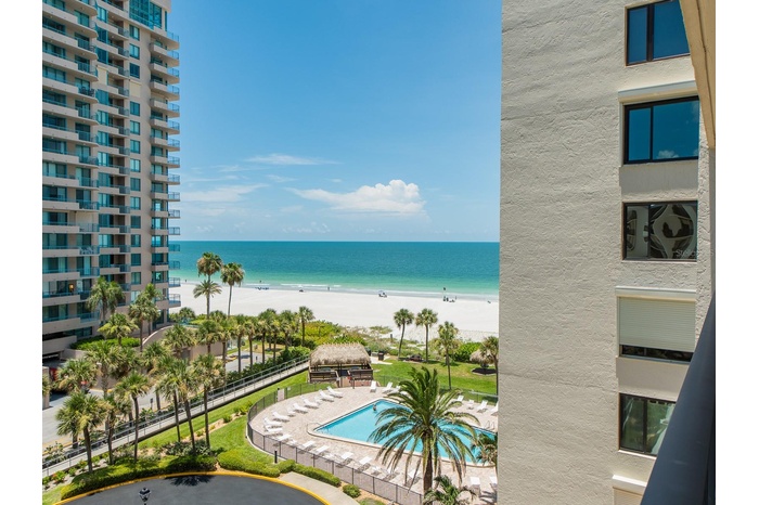 Gulf Views from the oversized balcony.
