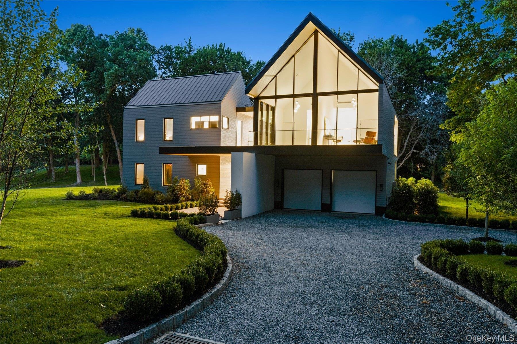 Front Entry at Twilight