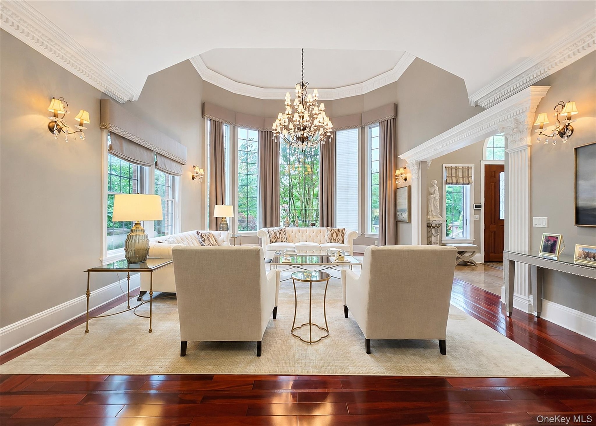 Formal Living Room Custom Designed Finishes
