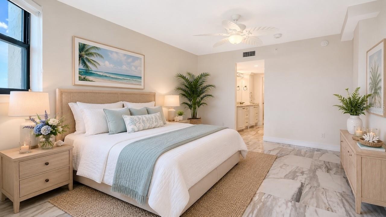 Virtually Staged Primary Suite