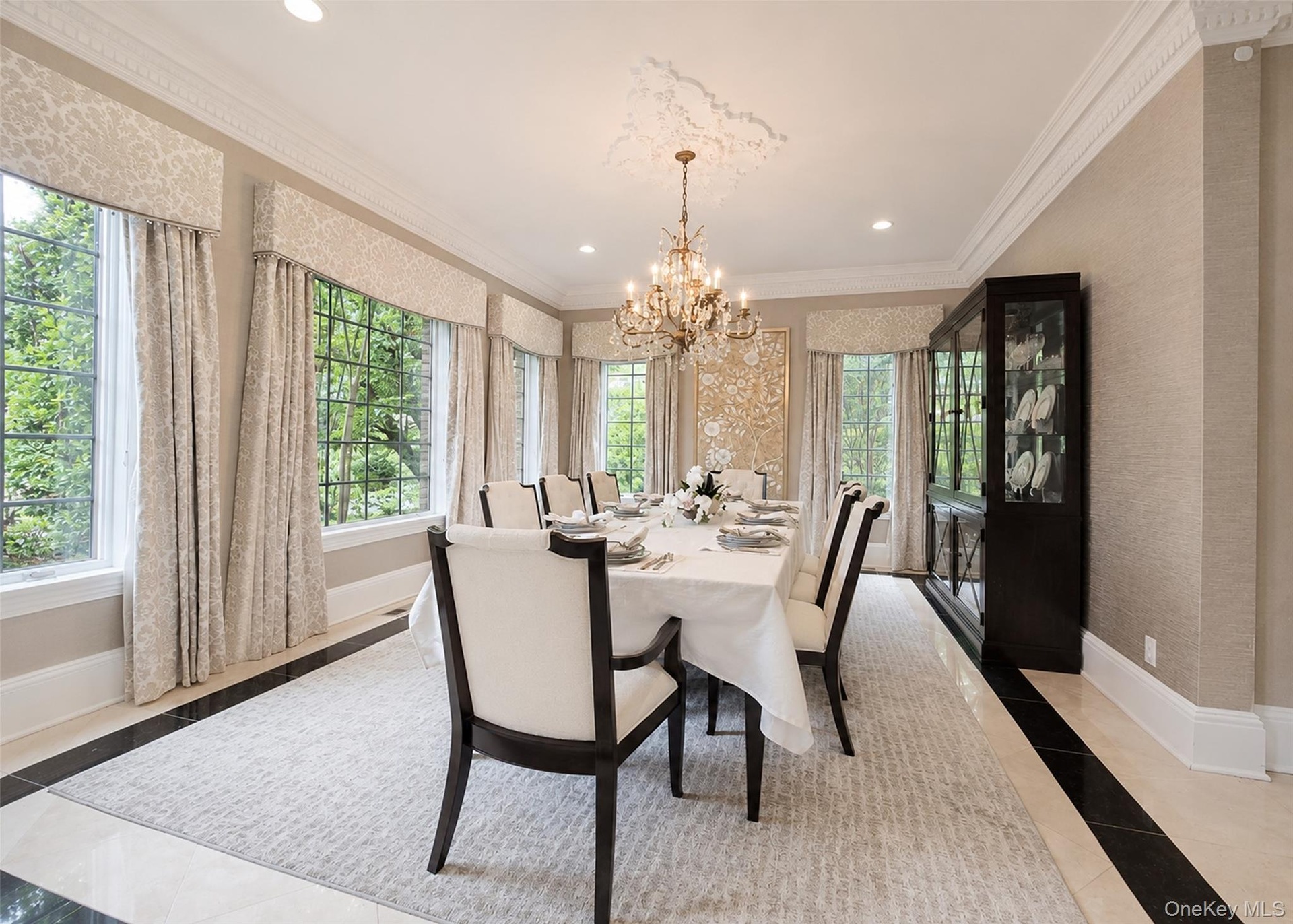 Formal Dining Room Enhanced by Fine Finishes