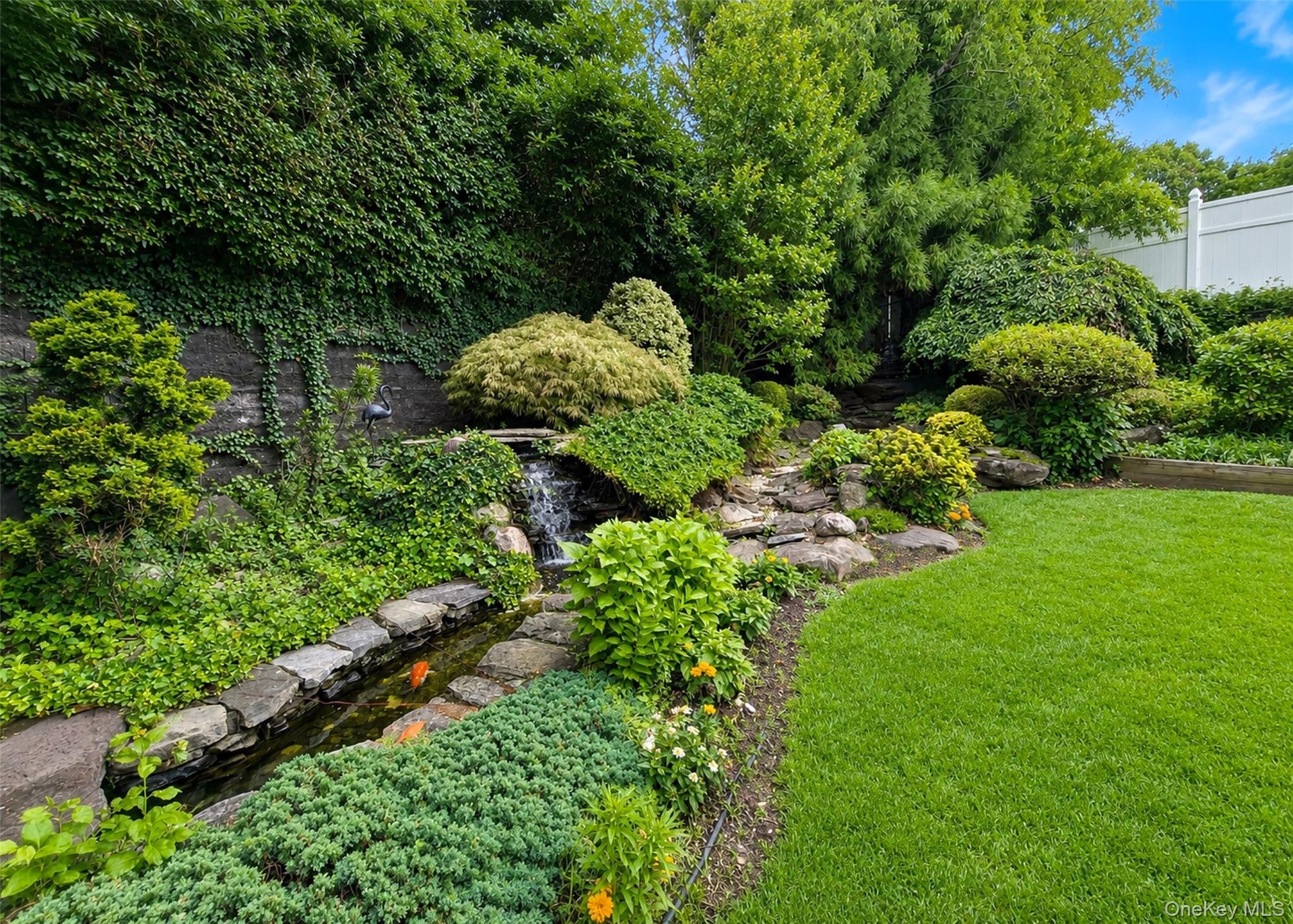 Koi Pond with Waterfalls