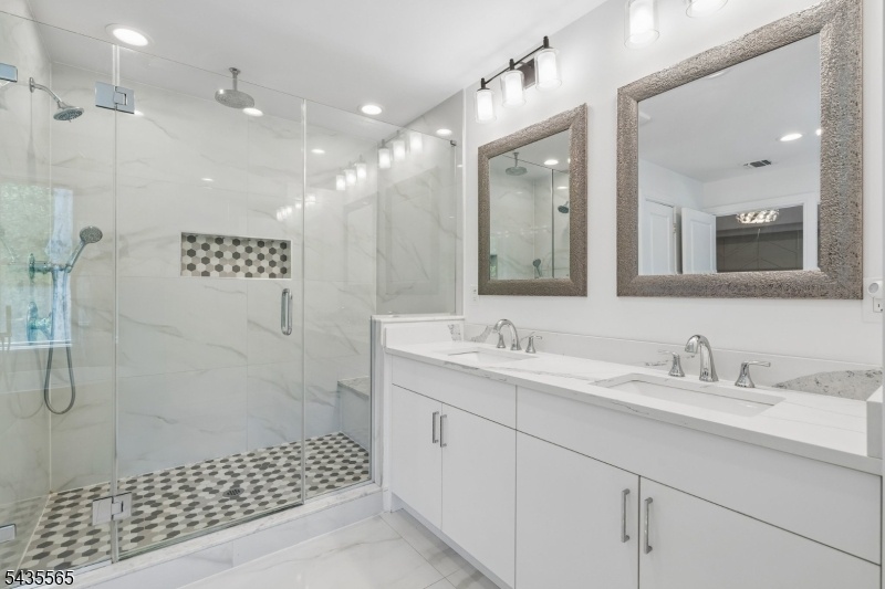 Primary dbl vanity and shower