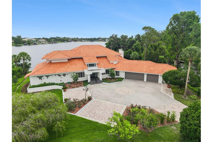Front exterior with mature landscaping