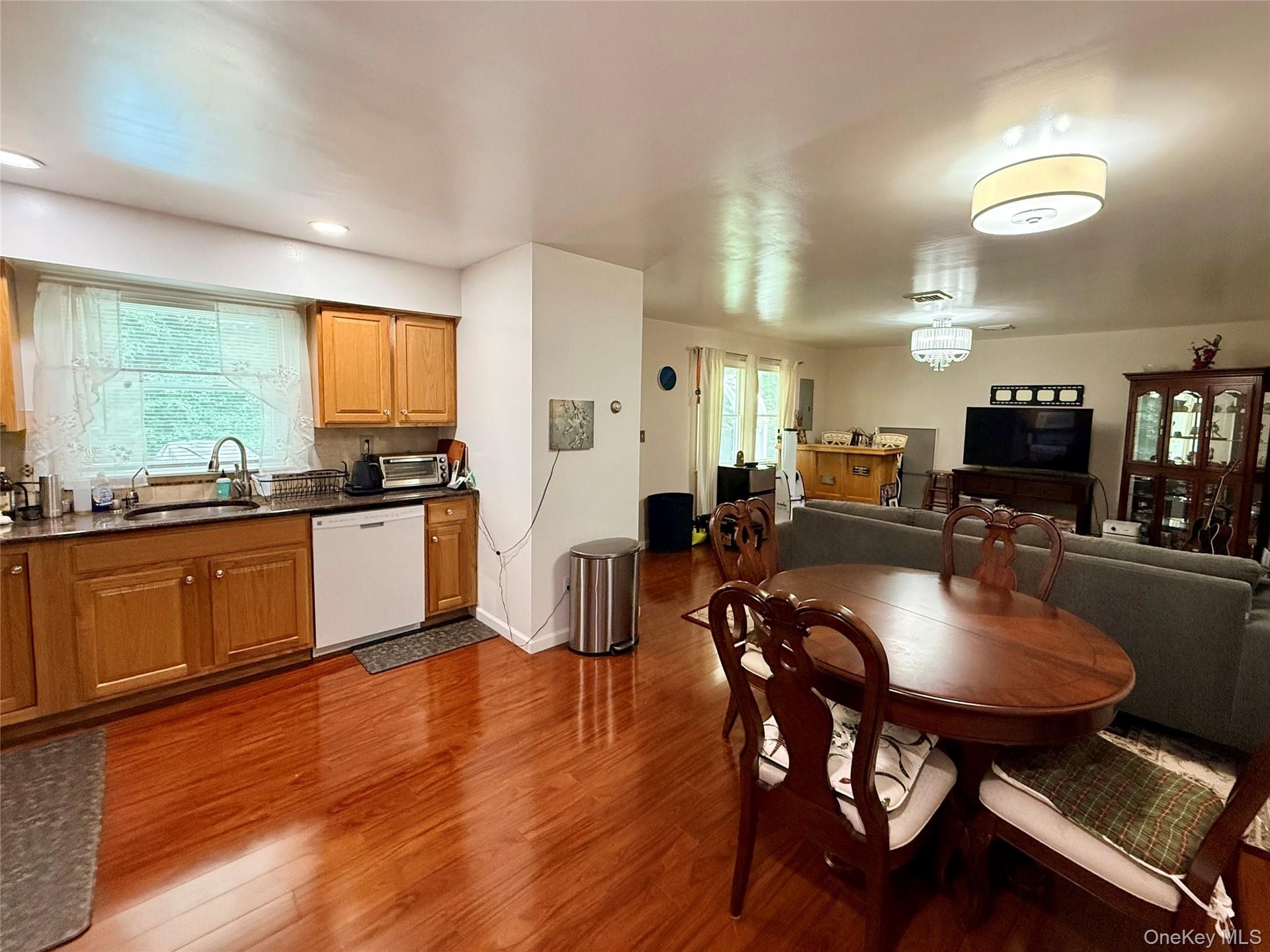 Accessory apartment kitchen, dining, living room, walk-out to yard
