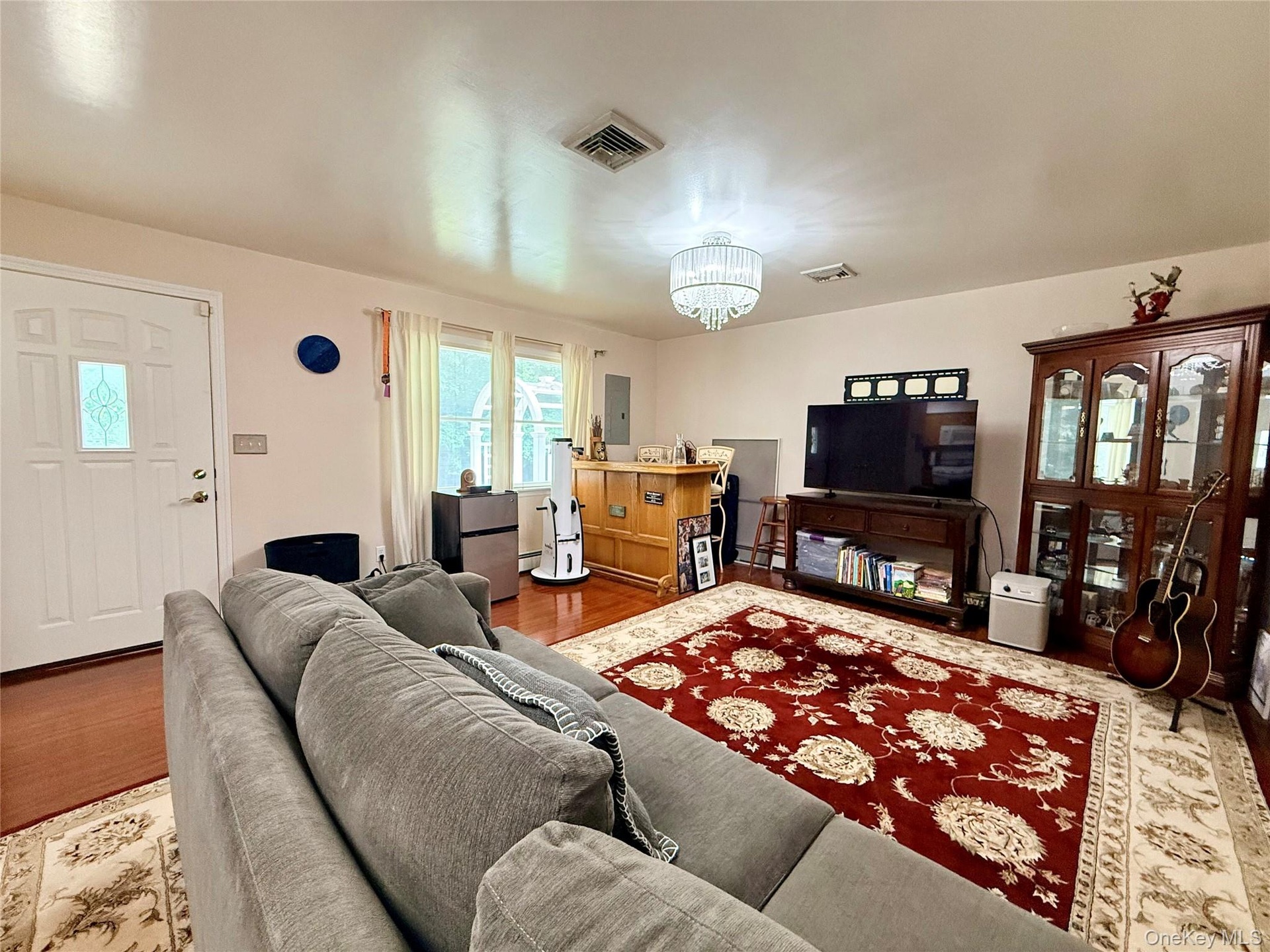 Accessory apartment  living room, walk-out to yard