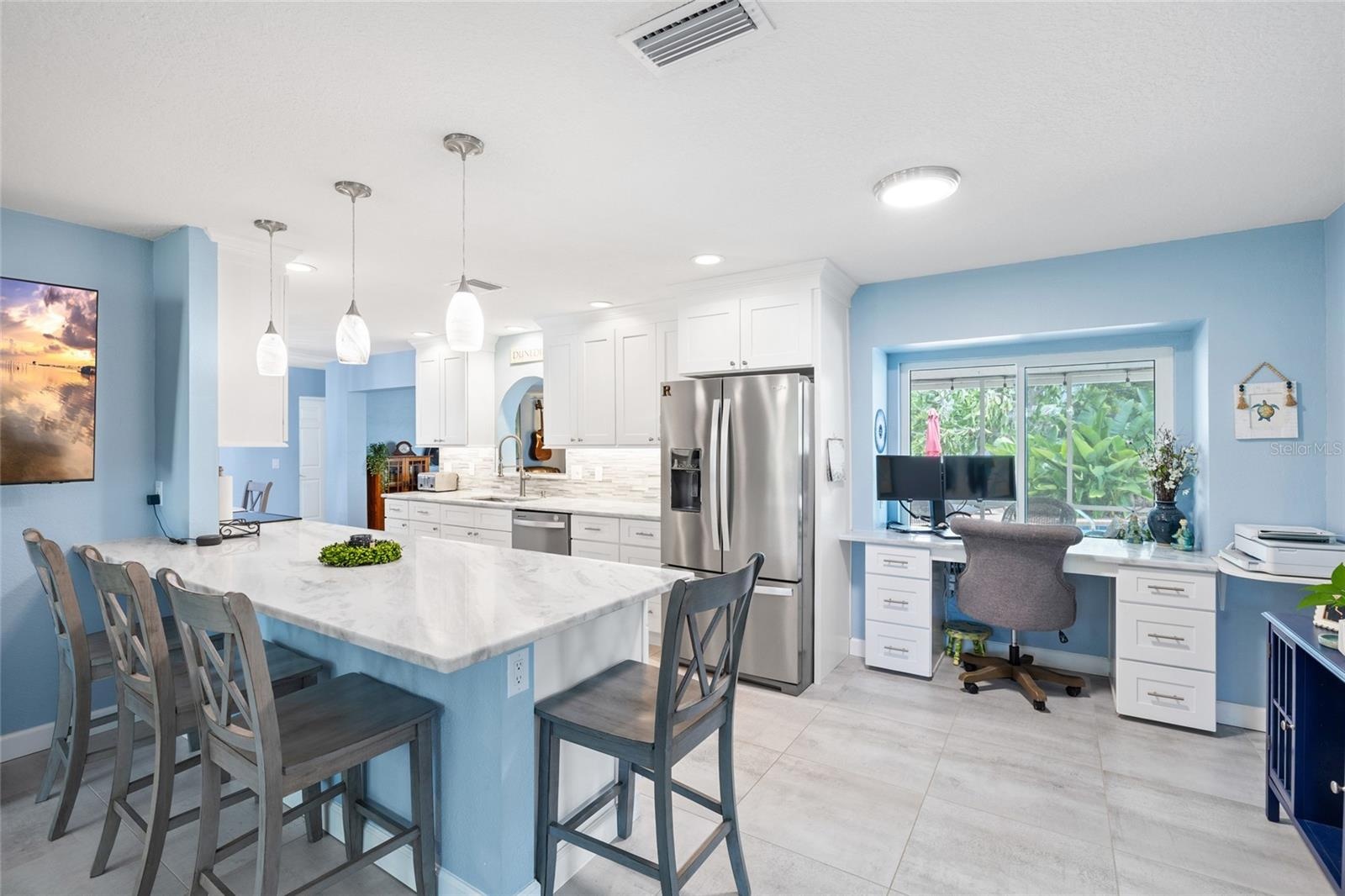 Kitchen with Matching Work Station