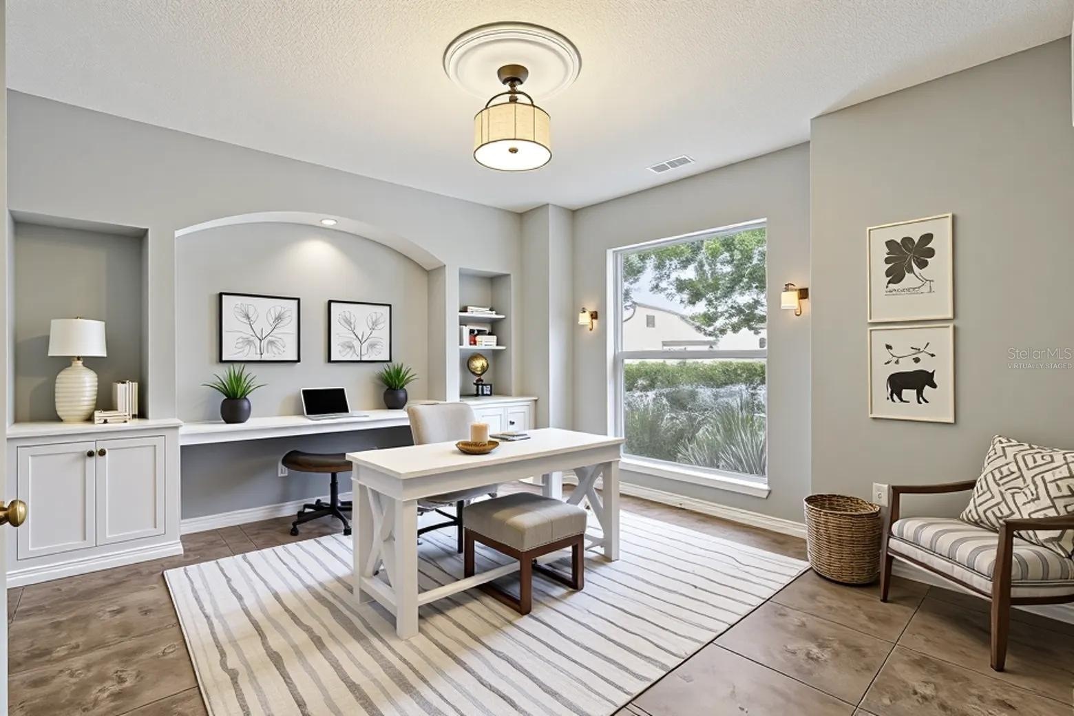 Virtually staged office