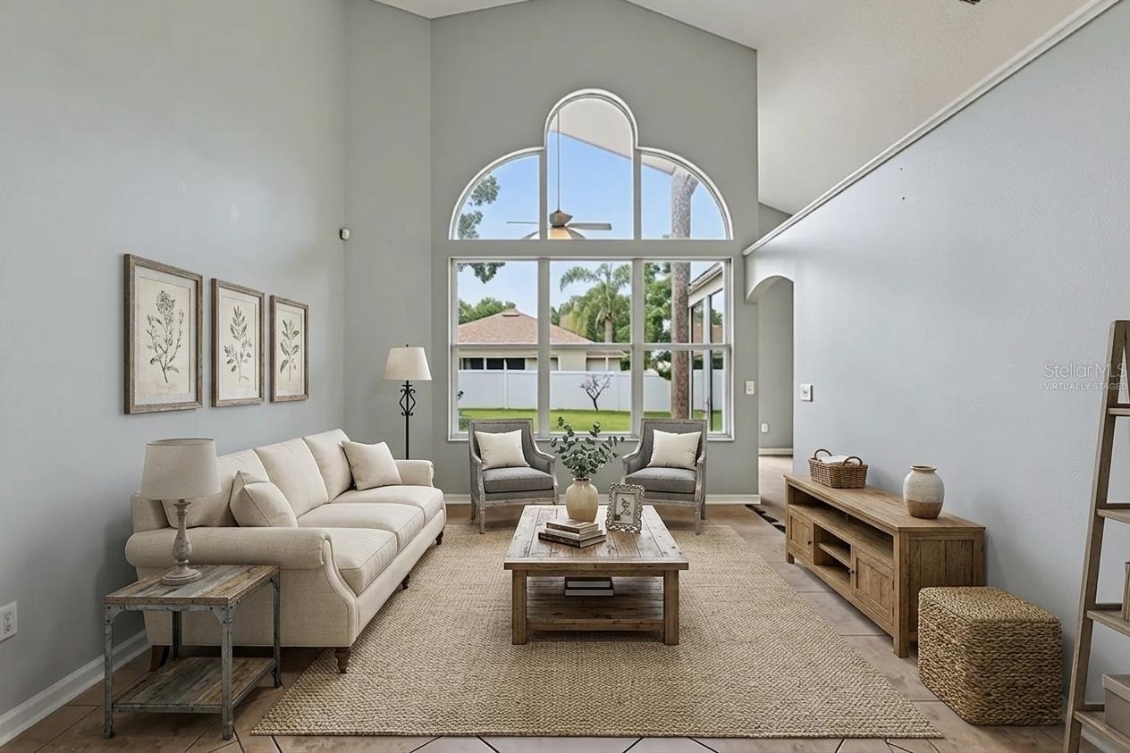 Virtually staged Living Room