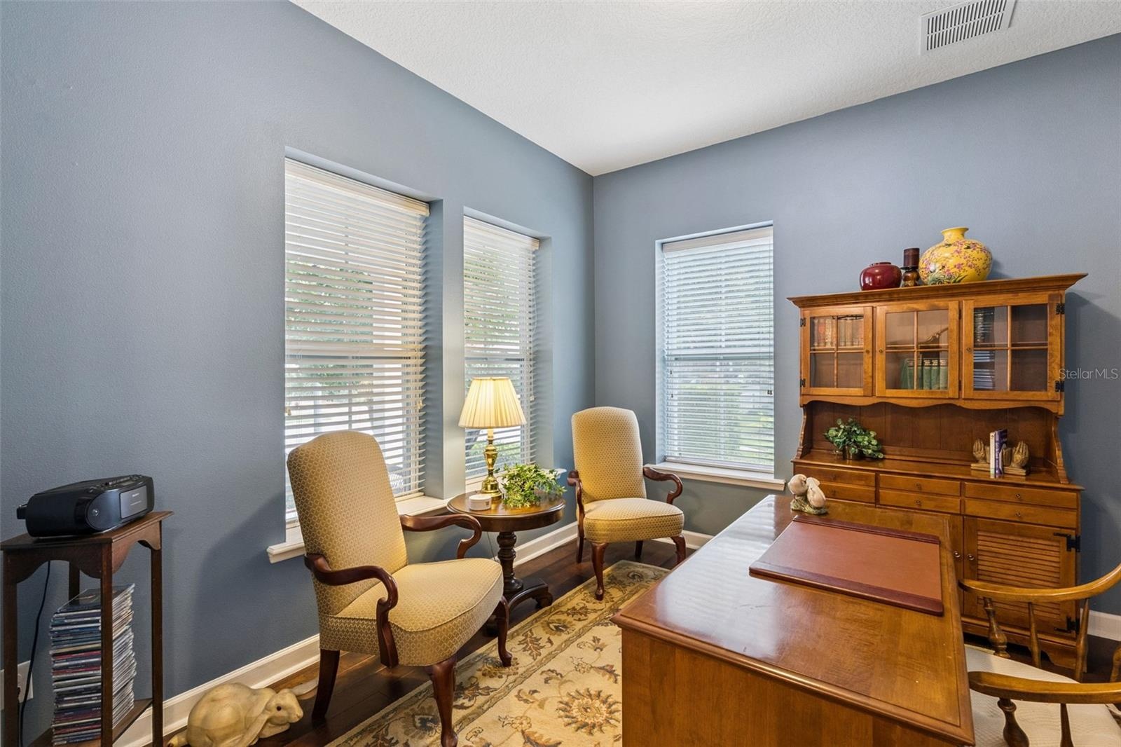 Den/Office with Glass French Doors